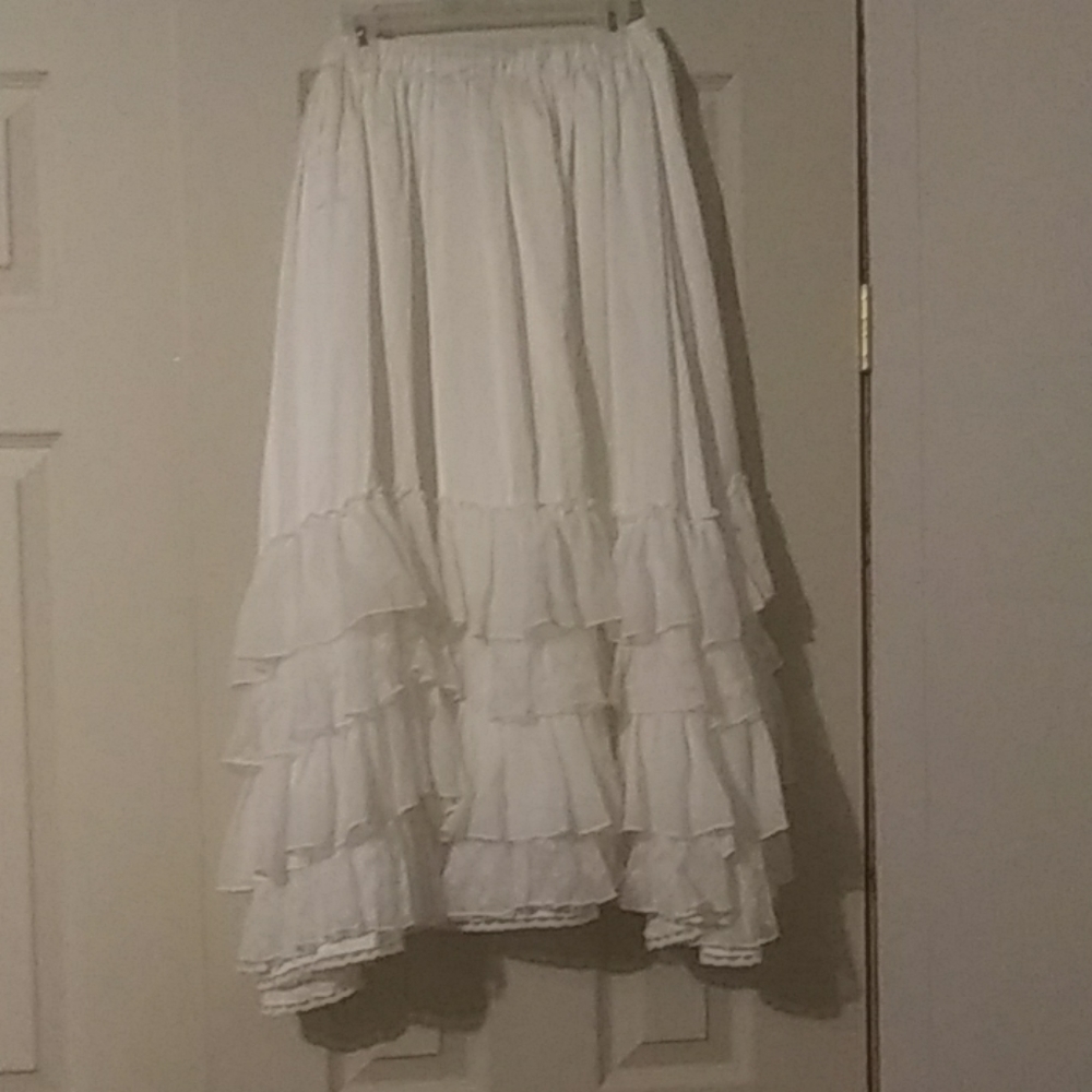 Long white lolita underskirt